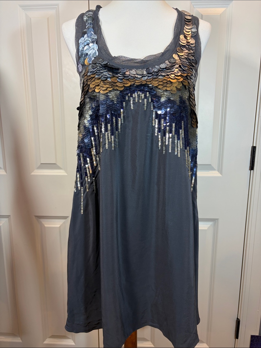 Rebecca Taylor silk mini dress with sequin details